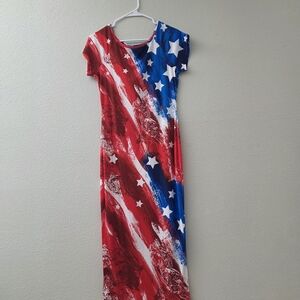 Patriotic Red, White, and Blue Star Dress